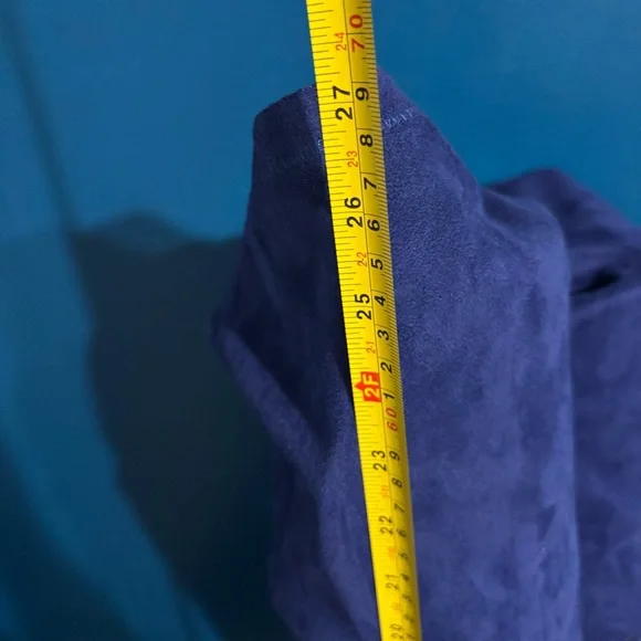 JustFab Blue Over the Knee Boots with Pointed Toe - Picture 6 of 8